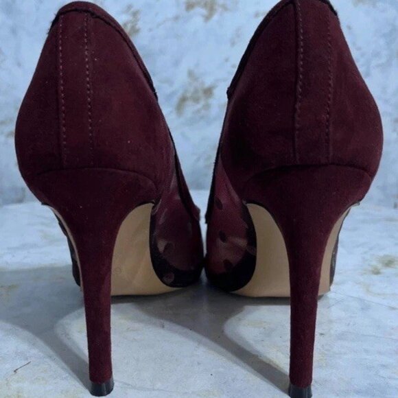 Michael Shannon Women’s Shoes Red/ Burgundy Heels - Picture 5 of 10